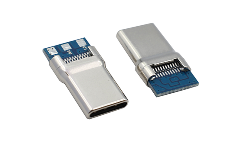 104033291-USB TYPE C 2.0 PLUG CONN. 帶PCB 3個(gè)焊盤(pán)