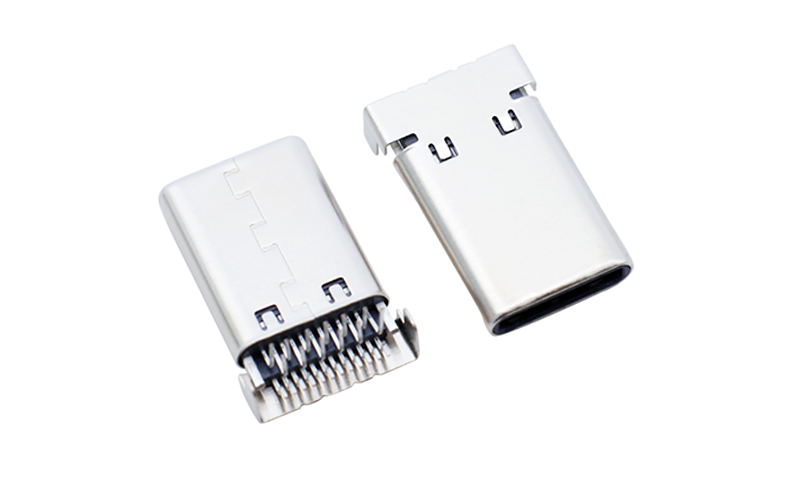 104013982-TYPE CM 24PIN雙排SMT 沉板H1.0(有彈片，外殼DIP兩直腳)